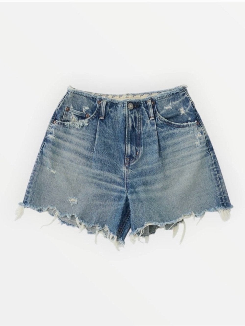 Moussy Vintage No Belt Ludlow Shorts - Light Blue Sz 28
